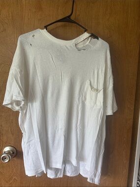 We The Free White Short Sleeve Pocket Tee